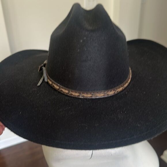 Lone Star Black Unisex Western Cowboy Hat M - Picture 4 of 7